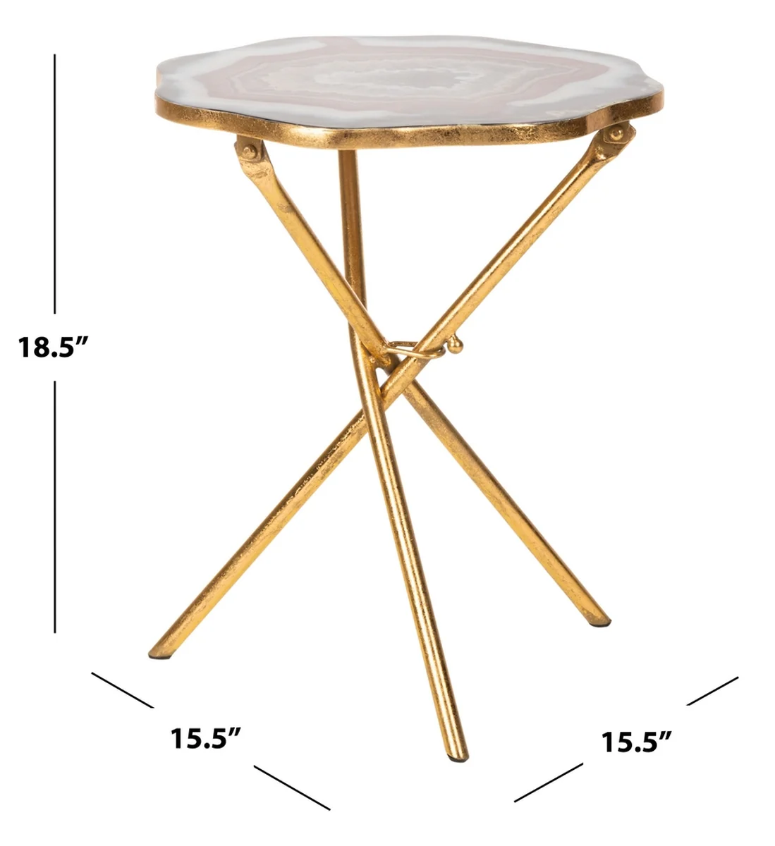Celeste Faux Agate Side Table - Image 10