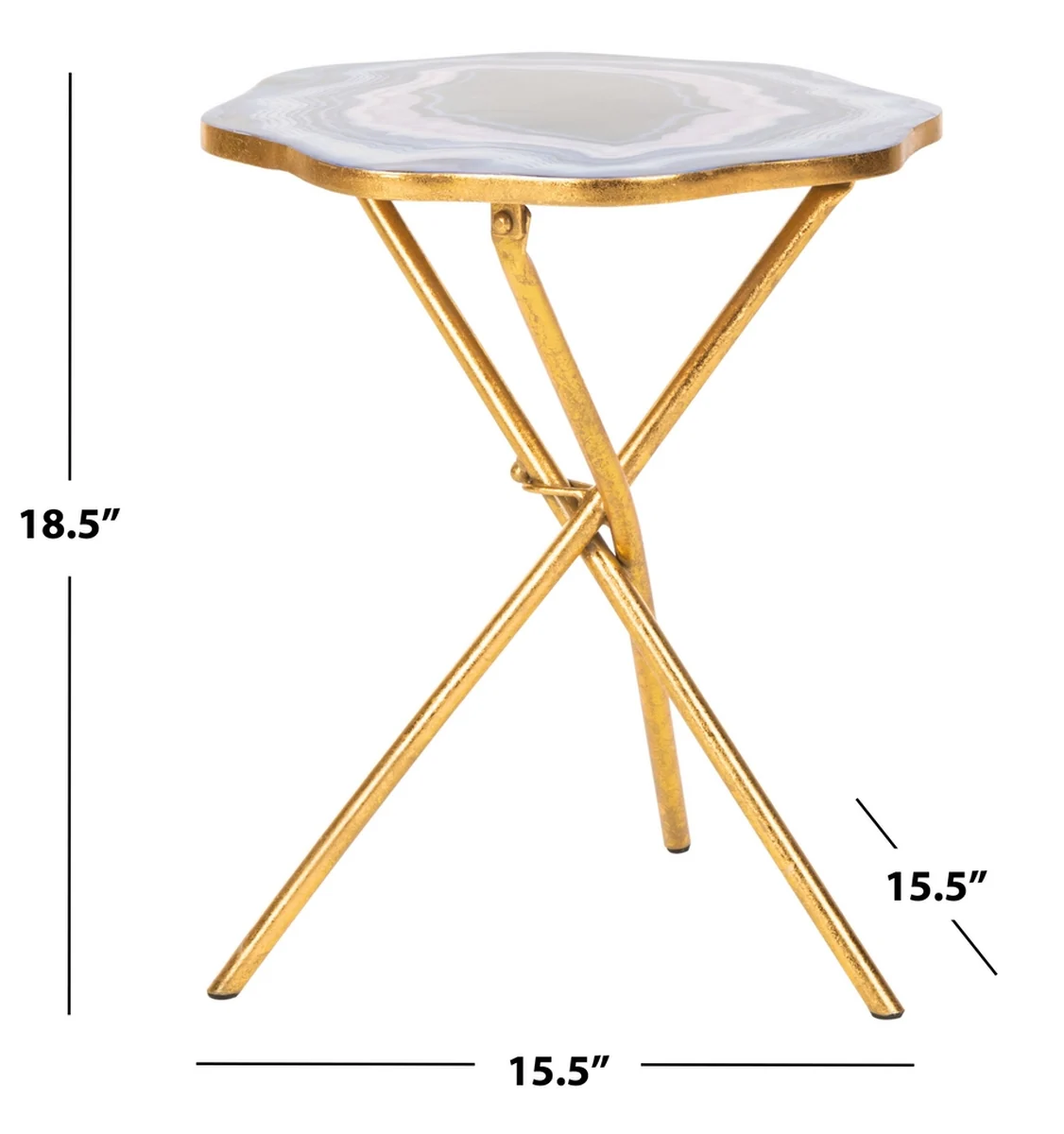 Celeste Faux Agate Side Table - Image 4