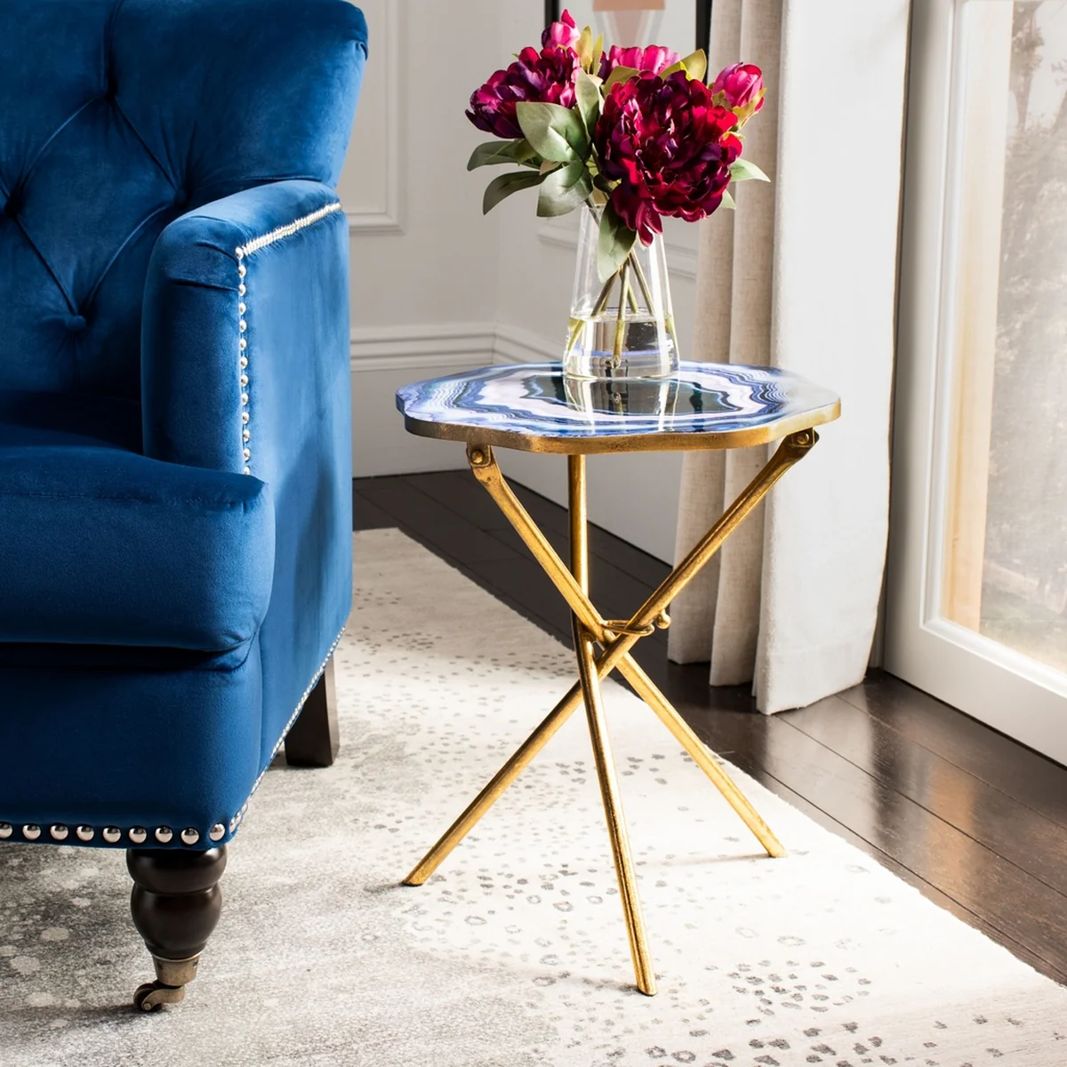 Celeste Faux Agate Side Table - Image 5