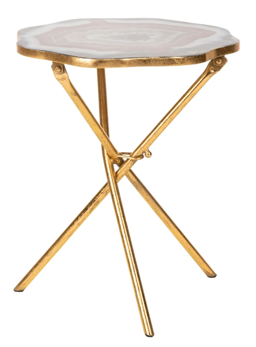 Celeste Faux Agate Side Table - Image 7