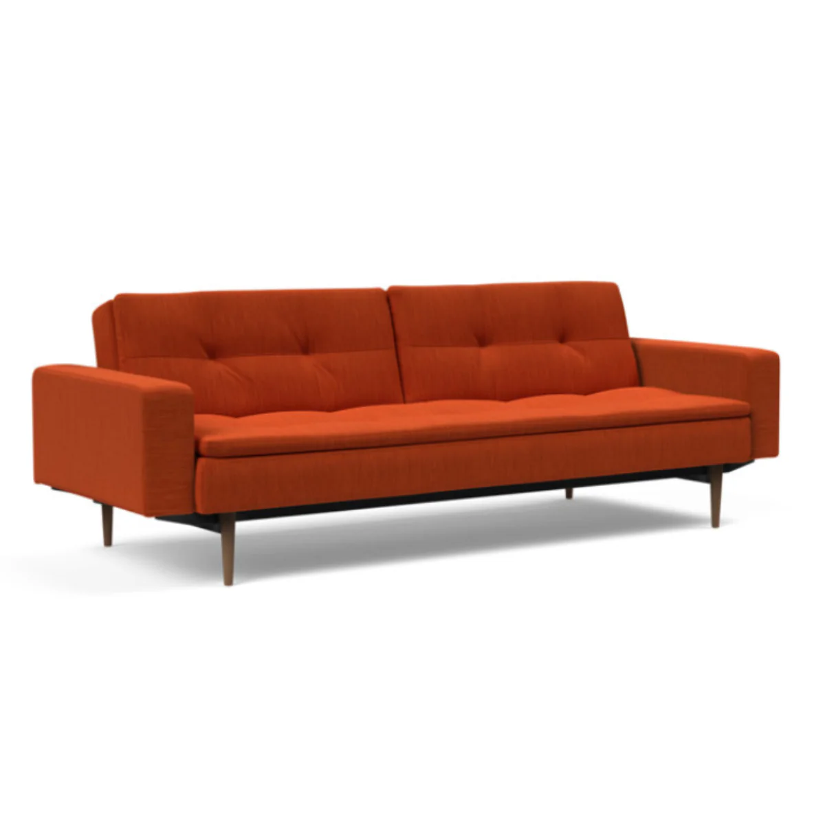 Dublexo Styletto Sofa Bed Dark Wood With Arms - Image 3