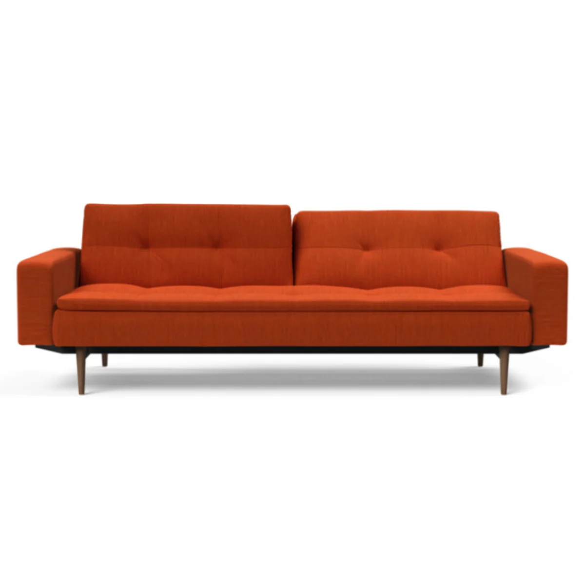Dublexo Styletto Sofa Bed Dark Wood With Arms - Image 5
