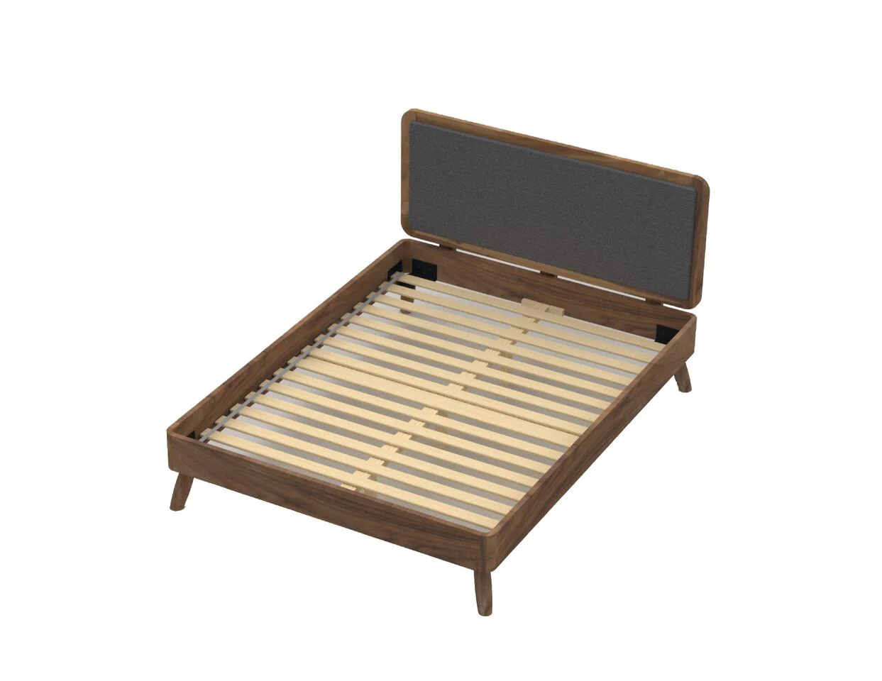 Tahoe MCM Walnut Queen Size Bed - Image 9