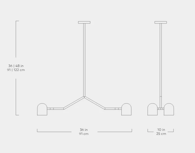 Tandem 4-Head Pendant Lamp - Image 3